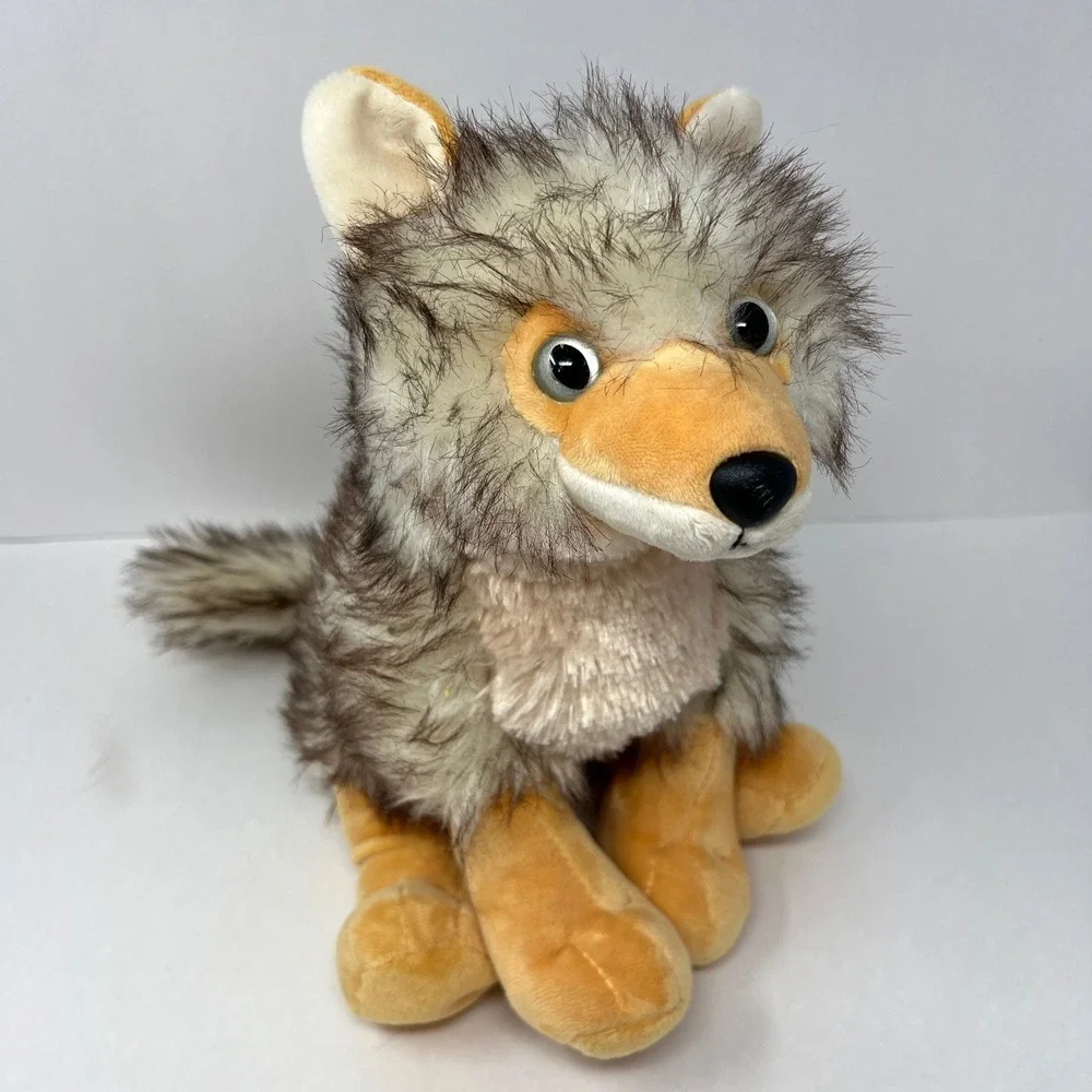 The Petting Zoo Wild Ones Coyote Plush 12 Inch Brown Tan Recycled Stuffed Toy